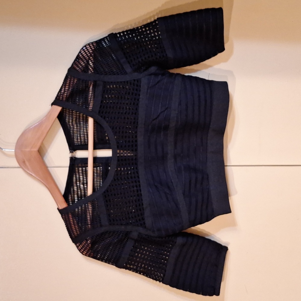 Black Cut Out Crop Top